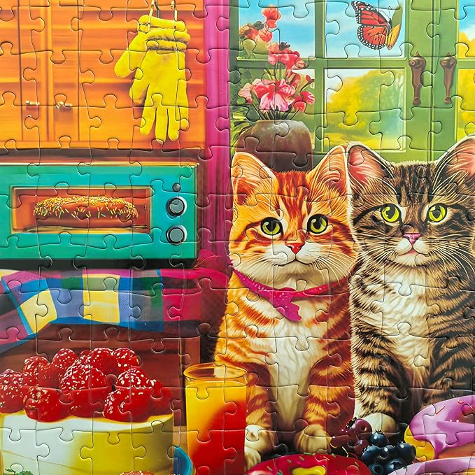 300 Piece Puzzles for Adults Kids Ages 6-8 8-12 - Kittens and Donuts | Gift for Kids