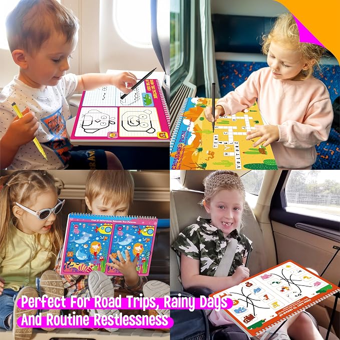 SpriteGru Search & Find Book, 15 Different Searching Games & 15 Fun Activity Games, Montessori Learning Toy Educational Game Travel Toys for Autism Sensory, Preschool, Girls and Boys Ages 3+