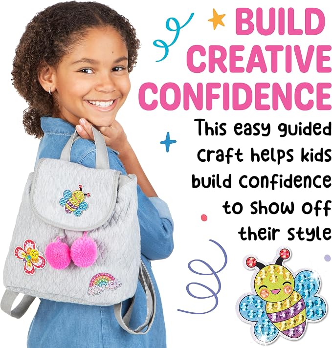 Creativity for Kids Big Gem Diamond Painting Stickers Mini Craft Kit: Create 8 Gem Art Stickers - DIY Kids Diamond Painting Kit, Unicorn Crafts for Girls, Screen Free Summer Activities (Ages 6+)