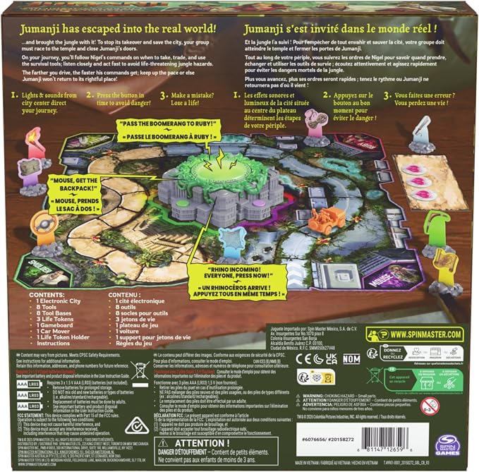 Spin Master Games Jumanji: The Ultimate Level Electronic Board Game | High-Speed Survival Strategy Game, Follow Electronic Commands To Avoid Jungle Hazards, For 2-4 Players, Ages 6 & Up