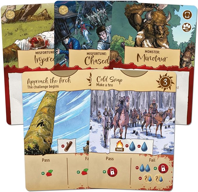 Corps of Discovery Cooperative Adventure Board Game | Unique Sliding-Map Exploration, Based on the Manifest Destiny Graphic Novel, 20 Maps Included, 1-4 Players, 45-75 Minutes