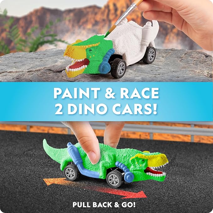 National Geographic Giant Dinosaur Egg Arts and Crafts Activity Kit | 15+ Dinosaur Crafts, Paint Cars, Clay Models, Dig Brick and Stickers, Creative Science Activities, Birthday Gift