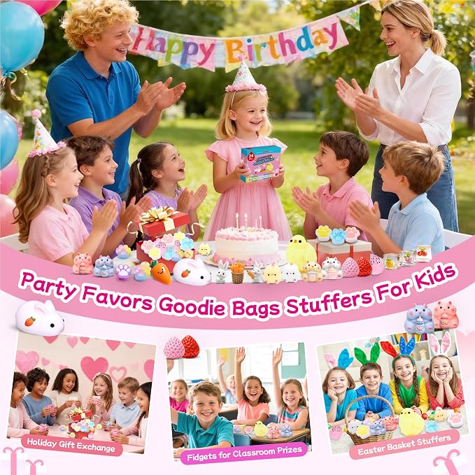 24Pack Taba Squishy Toys kit for Kids- Fidget Squeeze Toys Squishy Fun Box | Taba Squishy Party Favors for Kids-Cute Squishies Toys for Girls 8-10-Goodie Bag Stuffers for Kids Fidgets for Classroom