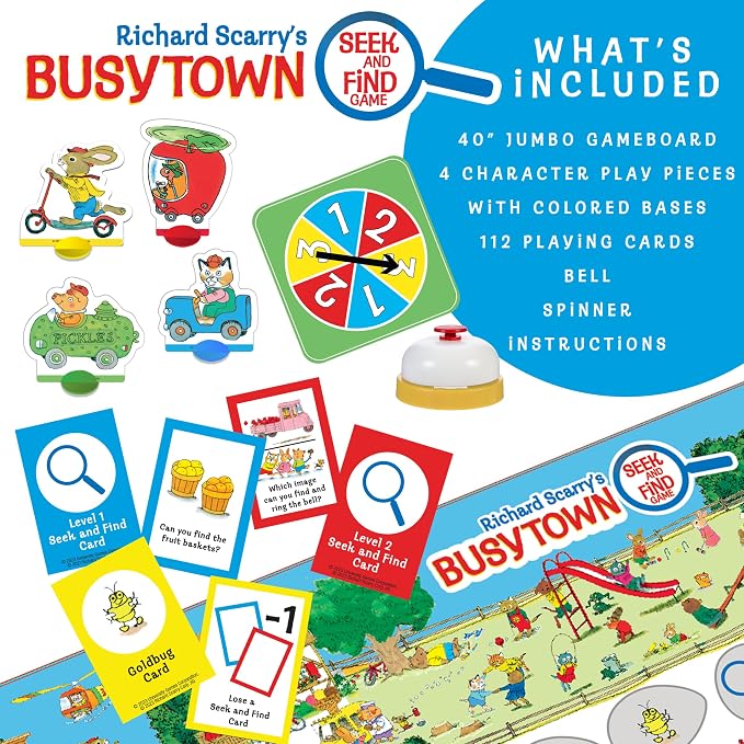 Richard Scarry's Busytown Seek & Find Game, Preschool Learning, Ages 3+