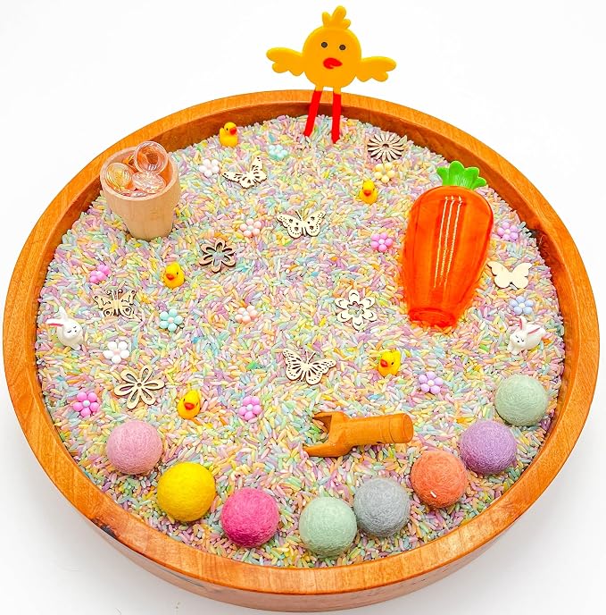 Kids Sensory Bins Montessori Sensory bin, Sensory Toys, Sensory Bins, Sensory Bin for Preschoolers (Pastel Spring)