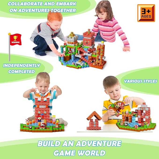 Magnetic Blocks, 220PCS Magnetic Building Blocks Tiles for Kids Aged 3-10 | 3D Magnetic Building Blocks, STEM Sensory Construction Toy, Magnetic Building Game, Ideal Birthday Gift for 3-10 Year Old Kid