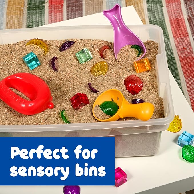 SPARK & WOW Sensory Bin Tinker Tools, 4 Sensory Table Accessories | Small Shovels for Kids, Sandbox Toys for Toddlers