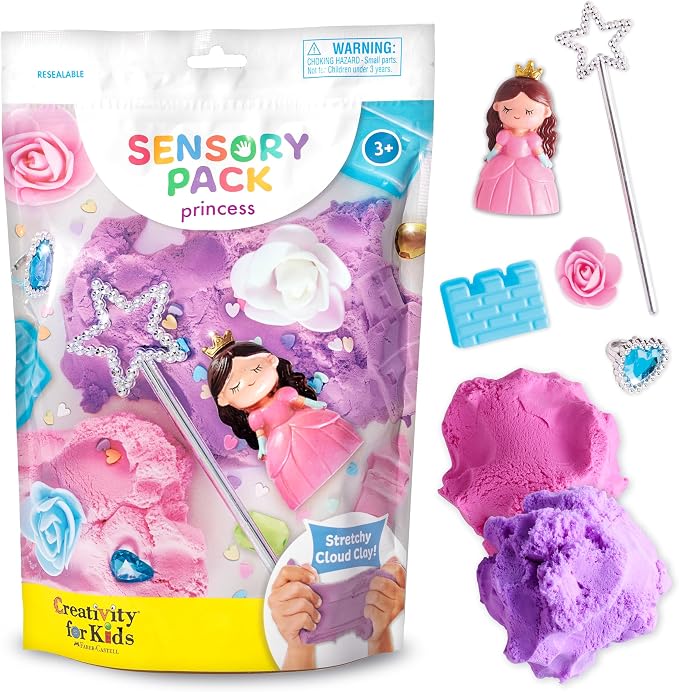 Creativity for Kids Sensory Pack: Princess - Calm Down Corner and Sensory Bin Filler Supplies, Car Activities for Kids, Princess Gifts for Girls, Sensory Toys for Toddlers (Ages 3+)