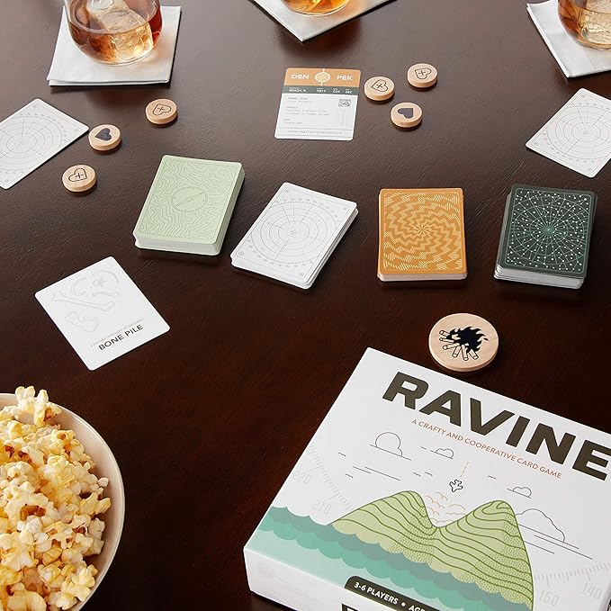 Stellar Factory Ravine: A Crafty and Cooperative Card Game | 193 casino-quality cards plus screen-printed wood tokens | 45-90 min playtime | great for families & experienced groups