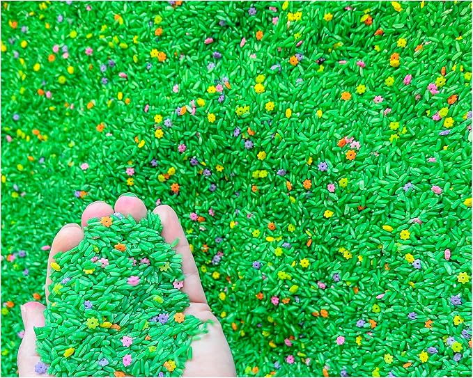 Sensory Bin Filler for Sensory Table - Colored Rice for Sensory Play (Flower Rice)