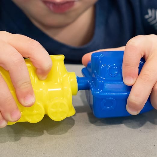 edxeducation Transportation Linking Blocks, Set of 36, Ages 2+ | Connecting Blocks for Toddlers, Early Construction, Sorting and Fine Motor Skills