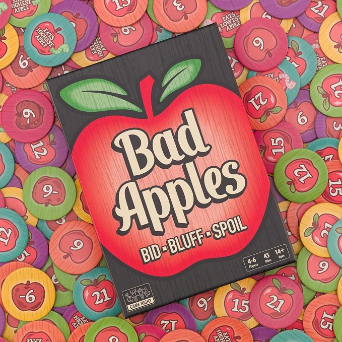 Lost Boy Entertainment Bad Apples - Board Games - Family Games - Party Games - for Adults and Teens - Strategy - Bidding & Bluffing - Game Night