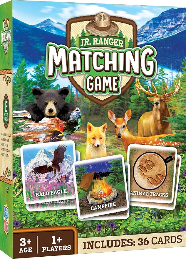 MasterPieces Kids Games - Jr Ranger Matching Game - Game for Kids and Family - Laugh and Learn