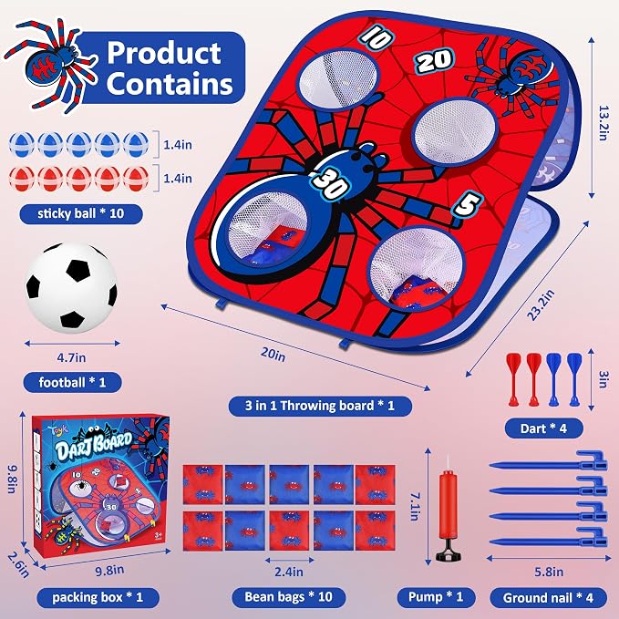 Animal Bean Bag Toss Game Toy Outdoor Toss Game | Family Party Party Supplies for Kids, Gift for Boys Birthday or Christmas for Toddlers Ages 3 4 5 6 Year Old
