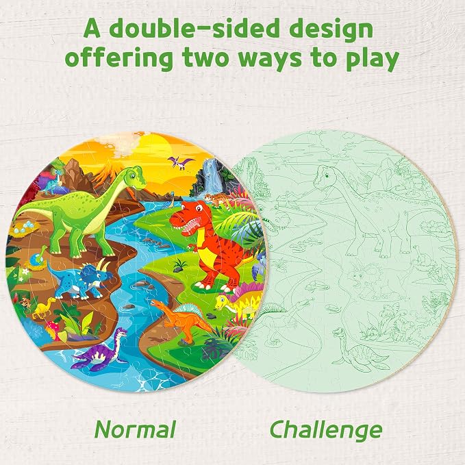 SYNARRY Floor Puzzles for Kids Ages 4-6, Large 70 Piece Dinosaur Puzzles for Toddlers Ages 2-4, Dinosaur Puzzles for Kids 4-8, Preschool Toys Gifts for 3 4 5 6 7 8 Years Old Toddlers Boys Girls Child | Jigsaw Puzzle for Kids Ages 4-8, Dinosaur Toys for...