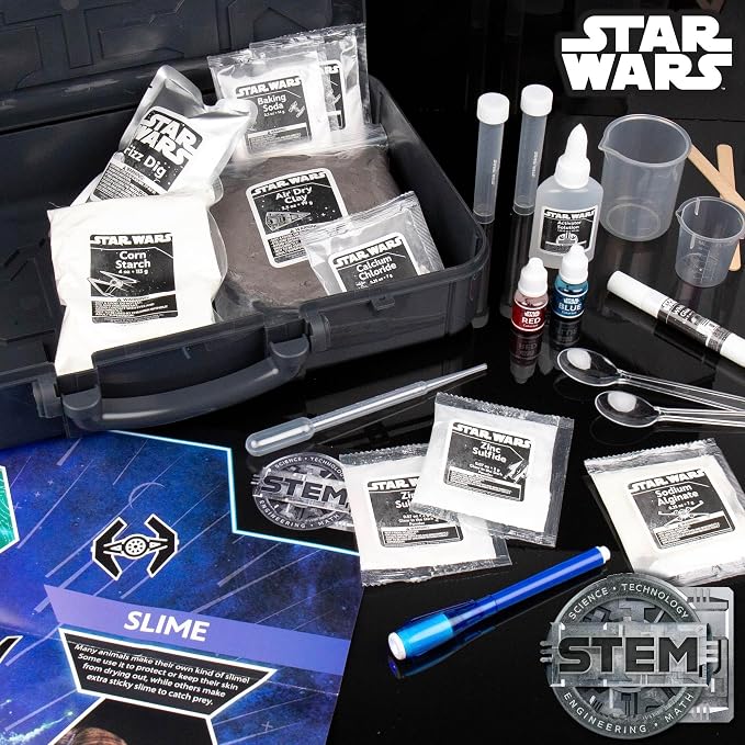 STAR WARS Galactic Chemistry Lab, Science Kit for Kids with 8 Easy Experiments and Reactions, Including DIY Lightsaber, Slime & Earth Science, Toys, Chemistry Set, Gifts for 6 Year Old Boys