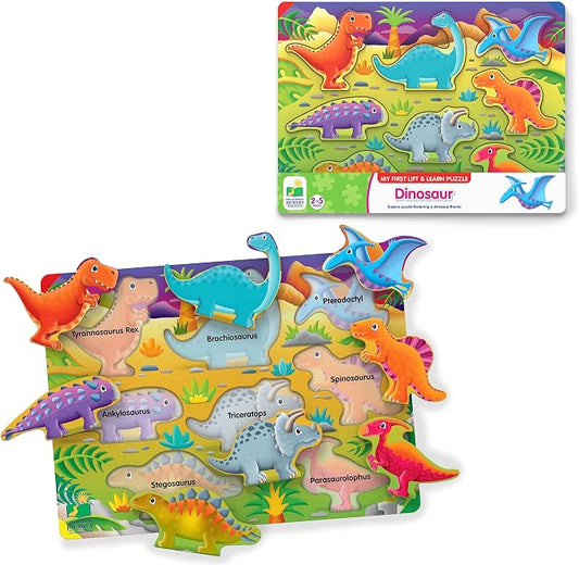 The Learning Journey: My First Lift & Learn - Dinosaurs – Early Active Puzzle Intellectual Development - Boys & Girls Puzzle Play Toddler Toys & Gifts for Ages 2-5 Award Winning
