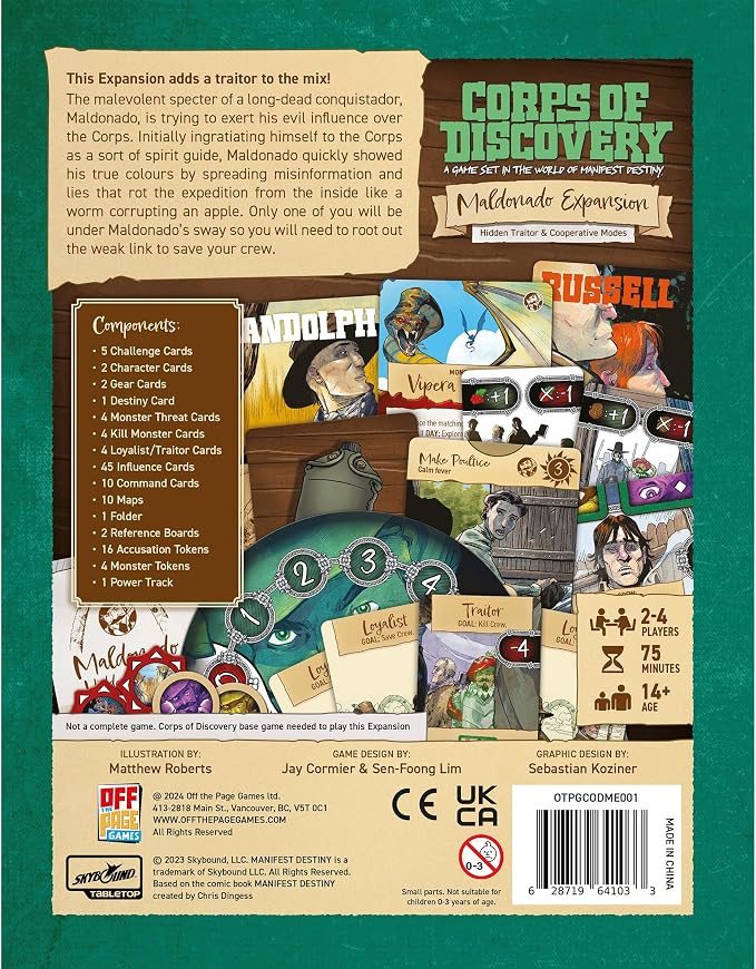 Corps of Discovery: Maldonado Expansion | Hidden Traitor & Cooperative Modes for the Adventure Board Game, 2–4 Players, Ages 14+