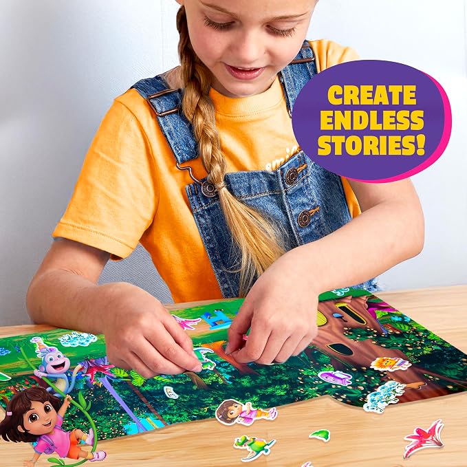 Horizon Group USA Puffy Sticker Playset for Kids, Dora