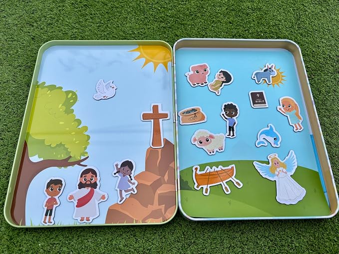 Jesus and Friends - Faith Based Magnet Set by Holy Kids is an Interactive and Entertaining Magnetic Play Set Intended to Foster Spiritual Engagement for Children in a Quiet and Relaxed Manner.