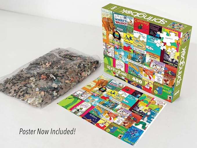 Springbok Childhood Stories 400 Piece Family Jigsaw Puzzle | Made in USA, Eco-Friendly Materials, Three Different Piece Sizes, Poster Included for engaging family puzzle fun