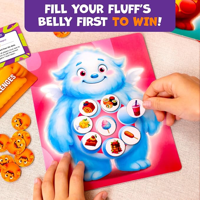 Feed the Fluffs Math Game for Kids 5-7, Addition & Subtraction Learning | Early addition & subtraction practice for kids ages 5 6 7, family, school, homeschool, educational gift, board & card game