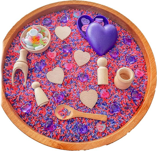 Kids Sensory Bins Montessori Sensory bin, Sensory Toys, Sensory Bins, Sensory Bin for Preschoolers (Valentine Day Hearts)