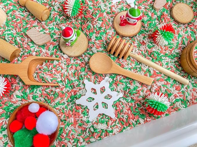 Kids Sensory Bins Montessori Sensory bin, Sensory Toys, Sensory Bins, Sensory Bin for Preschoolers (Christmas RGW)