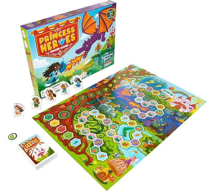 Princess Heroes Cooperative Board Game Kids Ages 4 and up, Help Princesses | Cooperative princess adventure. Kids work together to save the kingdom. Easy to learn and perfect for family fun time.