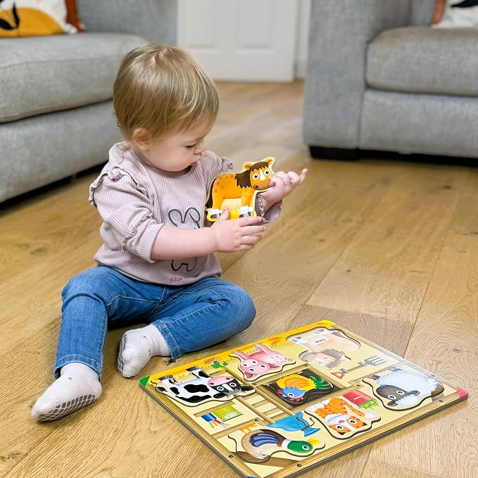 The Learning Journey: My First Lift & Learn - On The Farm – Early Active Puzzle Intellectual Development - Boys & Girls Puzzle Play Toddler Toys & Gifts for Ages 2-5 Award Winning