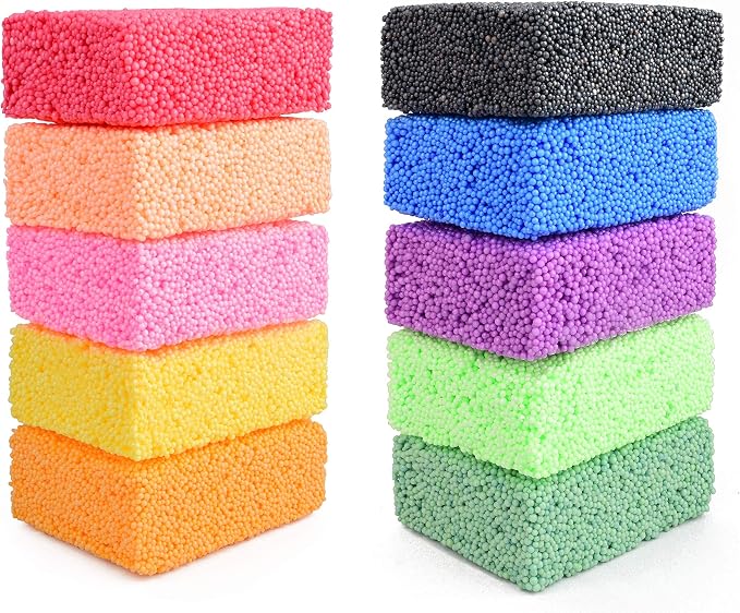 Special Supplies Fun Foam Modeling Foam Beads Play Kit, Children’s Educational Clay for Arts Crafts Kindergarten, Preschool Kids Toys Develop Creativity, Motor Skills (10)