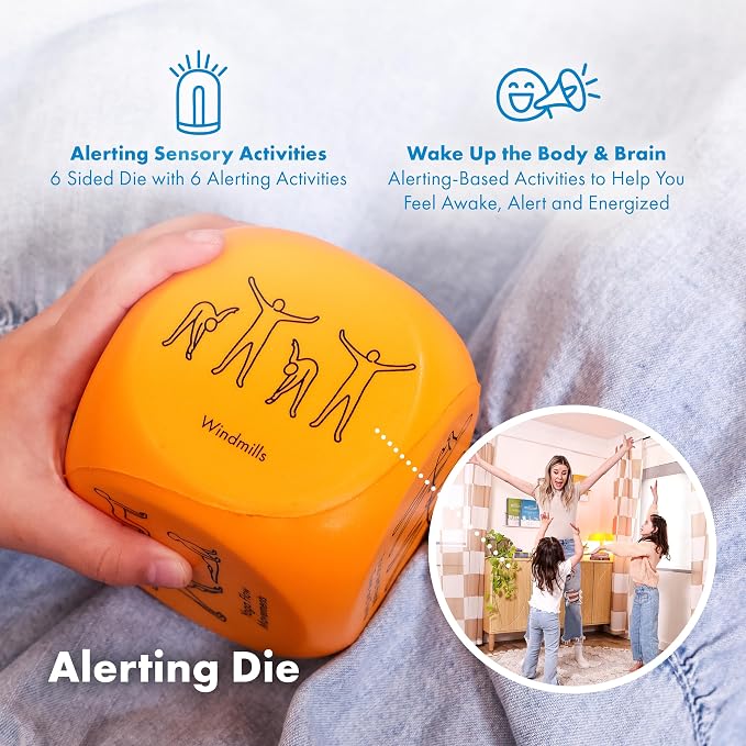 Sensory Activity Dice for Kids and Adults | Fun and Effective Brain Breaks, Helps with Focus, Calm and Energy, Self Regulation for Kids, Occupational Therapist Approved