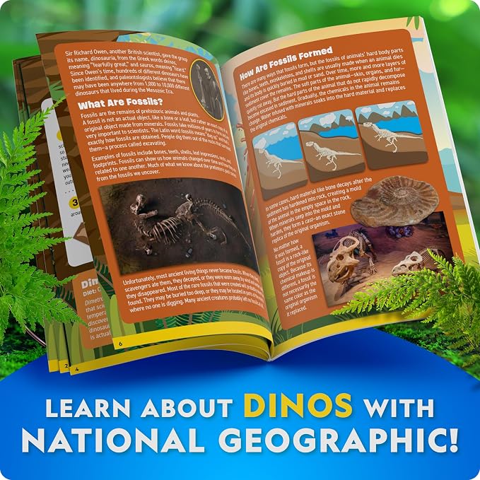 National Geographic Ultimate Dinosaur Toy Activity Kit with 5 Projects | Build a Triceratops, Dig Out a T. Rex Tooth, Paint a Dino Car, Create Clay Models, 5 Hands-On Craft Activities, Birthday Gift