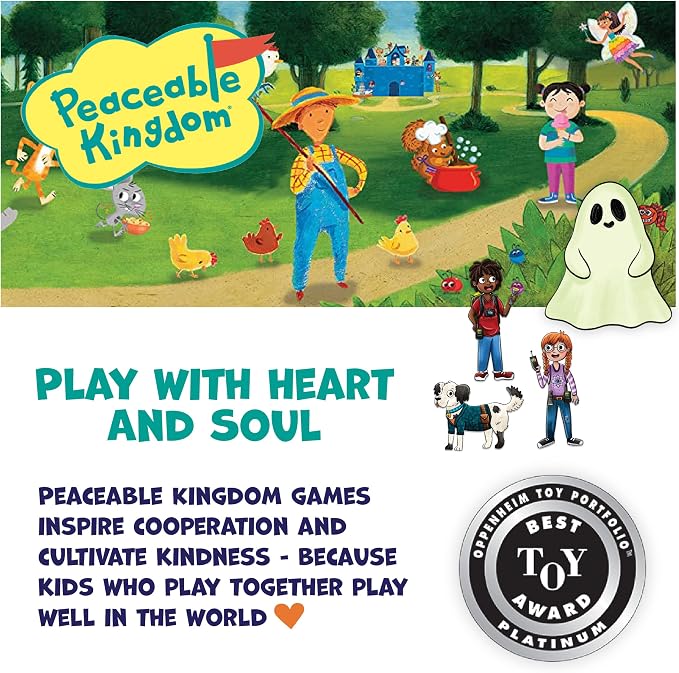 Peaceable Kingdom Ghost in the Attic - Cooperative Board Game for Family Game Night – Unique Glow-in-the-Dark Board Game - Great for Kids Ages 5 & Up