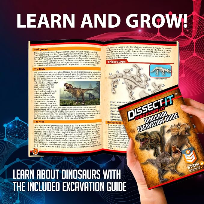 Dissect-It Discover-It Dinosaur Dig Kit, Dissecting Gel Kids Science Kit Project to Learn Anatomy, STEM Toys for Ages 6 and Above