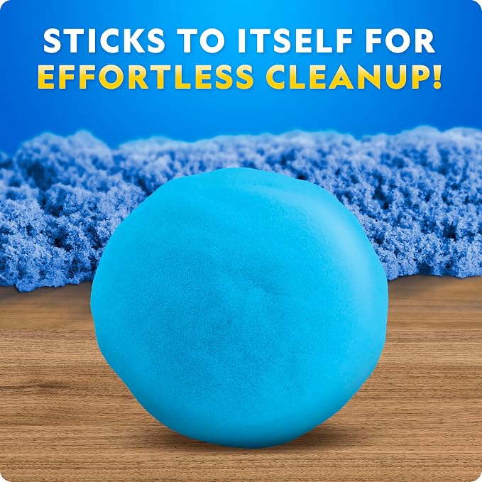 National Geographic Moon Sand 6 Lb. Sensory Play Set with Castle Molds | Blue, Purple & Natural Colors, 2 Lbs. Each, No-Mess Sensory Activity, Indoor Play, Moldable Texture, Creative Building