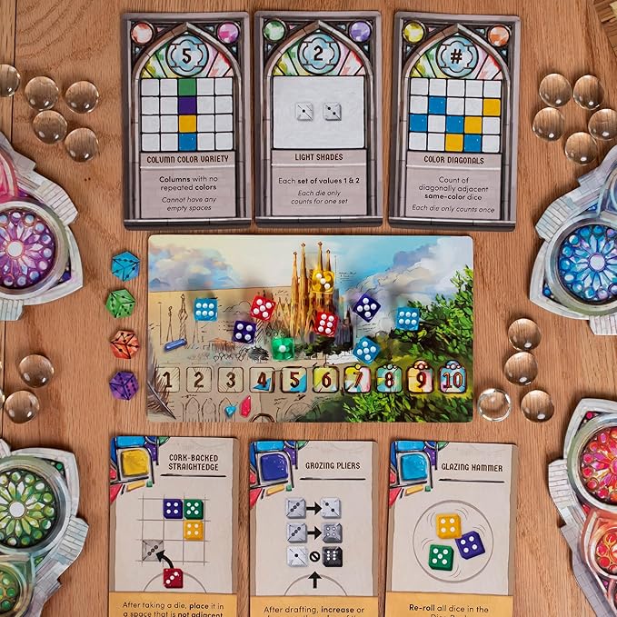 Floodgate Games Sagrada Board Game | Family Game for Kids and Adults | Dice Drafting and Placement Strategy Game | Ages 10+ | 1 to 4 Players Remastered Edition