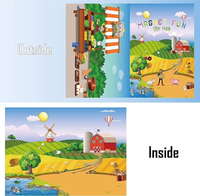 GRANDLMOON Magnetic Portable Playboard Farm Life (58 Pcs)