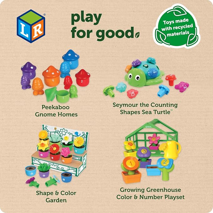 Learning Resources Seymour the Counting Shapes Sea Turtle | Sorting & Stacking Toys, Preschool Toys for Classroom, Counting Games, Fine Motor Skills Game for Toddlers, Ocean Sensory Toy