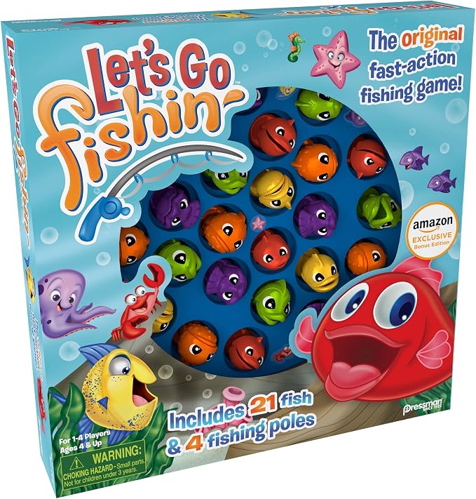 Amazon Exclusive Bonus Edition Let's Go Fishin' with Lucky Ducks MAM Card Game | 1-4 Players, Ages 4+