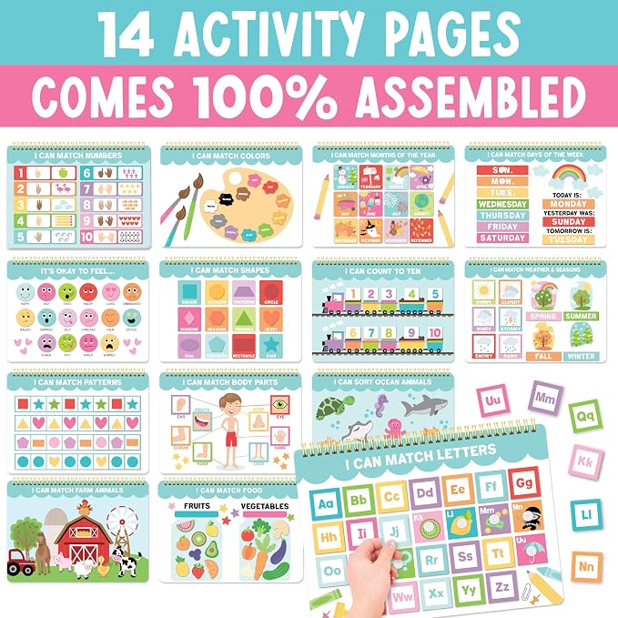 My First Busy Book Screen Free Activities for Toddlers 3-5 Activity Books | Toddler Busy Book, Preschool Learning Activities, Quiet Time Travel Airplane Car Ride Road Trip Essentials Kids 4-8