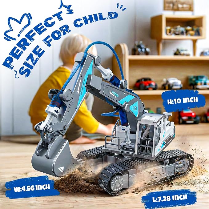 Hydraulic Excavator STEM Building Toy, 130 Pcs Engineering Kit for Kids 8+ | DIY Construction Kit, Hydraulic Robot Arm, No Battery Required, Mechanical Learning, Assembly Toy, STEM Engineering Activity