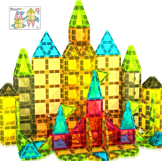 PicassoTiles Magnetic Tile 24pc Mini Diamond Magnetic Building Blocks Set Travel Size STEM Educational Construction Toy Portable Hands On Learning Creative Open Ended Play for Kids Ages 3 Plus PTM24