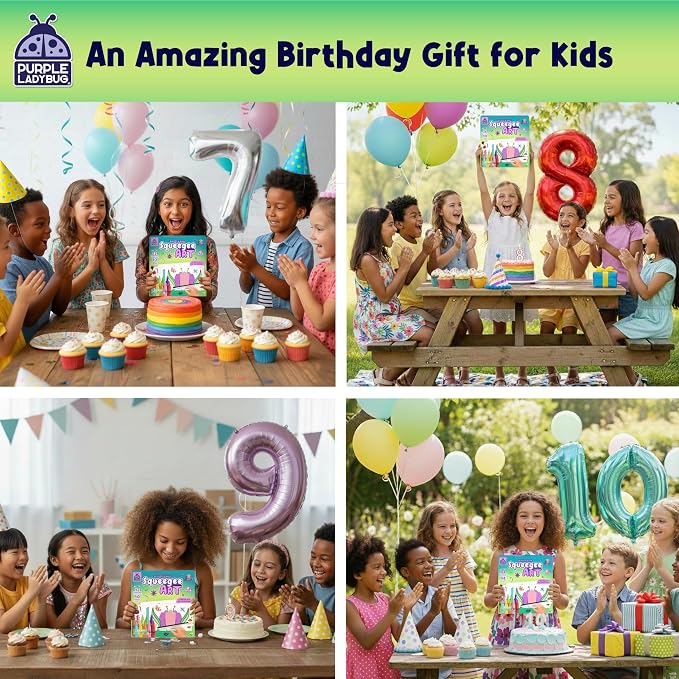 Squeegee Colour Squeeze Art Kit for Kids 4-8 - Blooms & Bugs Themed | Screen-Free Activity, Kids Painting Set with Bug Stickers, Great Birthday Gift for Creative Expression & Color Exploration