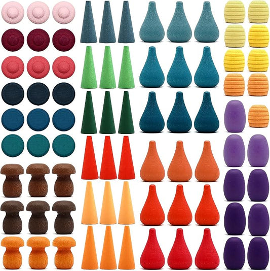 Candywood Rainbow Color Style Wooden Loose Parts Sensory Play Toys (81 PCS)
