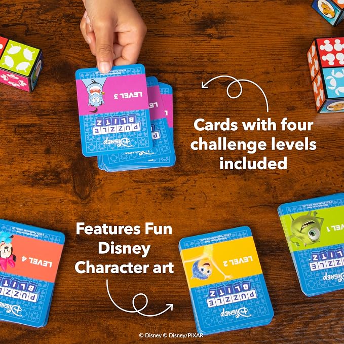 Disney Puzzle Blitz, Puzzle Game, Board Games for Family Night, 8+ | Disney Toys, Family Game Night, Travel Games, Screen-Free, Holiday Game, Kids Board Game, Strategy Games