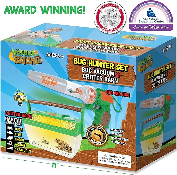 Nature Bound Bug Catcher Vacuum with Light Up Critter Habitat Case, Eco-Friendly Outdoor Toys for Kids, Includes Vacuum and Cage, Bug Vacuum for Kids Toy, Bug Catcher Vacuum