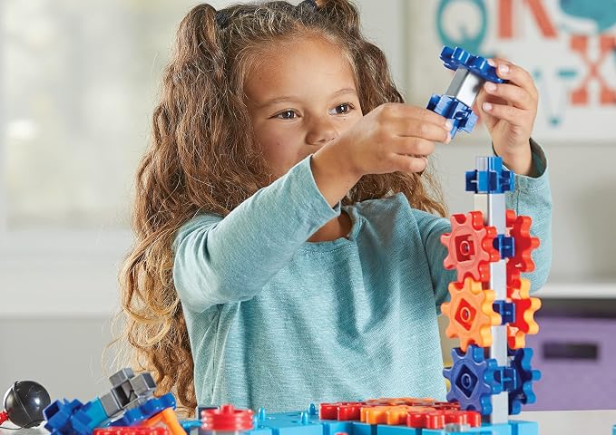 Learning Resources STEM Explorers Machine Makers - 60 Pieces, Ages 5+, Building Montessori Toys, Engineering Activities, Fine Motor Skills
