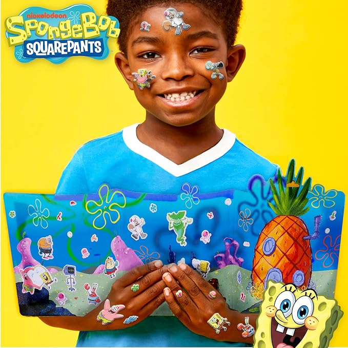 Horizon Group USA Puffy Sticker Playset for Kids, Spongebob