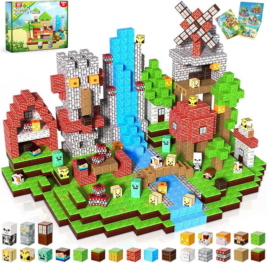 Magnetic Blocks-200PCS Magnetic Building Blocks, Magnets Cubes 2026 Upgraded Stacking Magnets for Kids Forest River Indoor Construction STEM Toys, Christmas Birthday Gifts for Boys & Girls Ages 3+